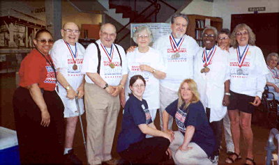 Gold medal winners in the Balloon Volleyball event